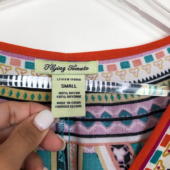 Flying Tomato Crop Top Dolman Sleeve Small - Picture 5 of 6